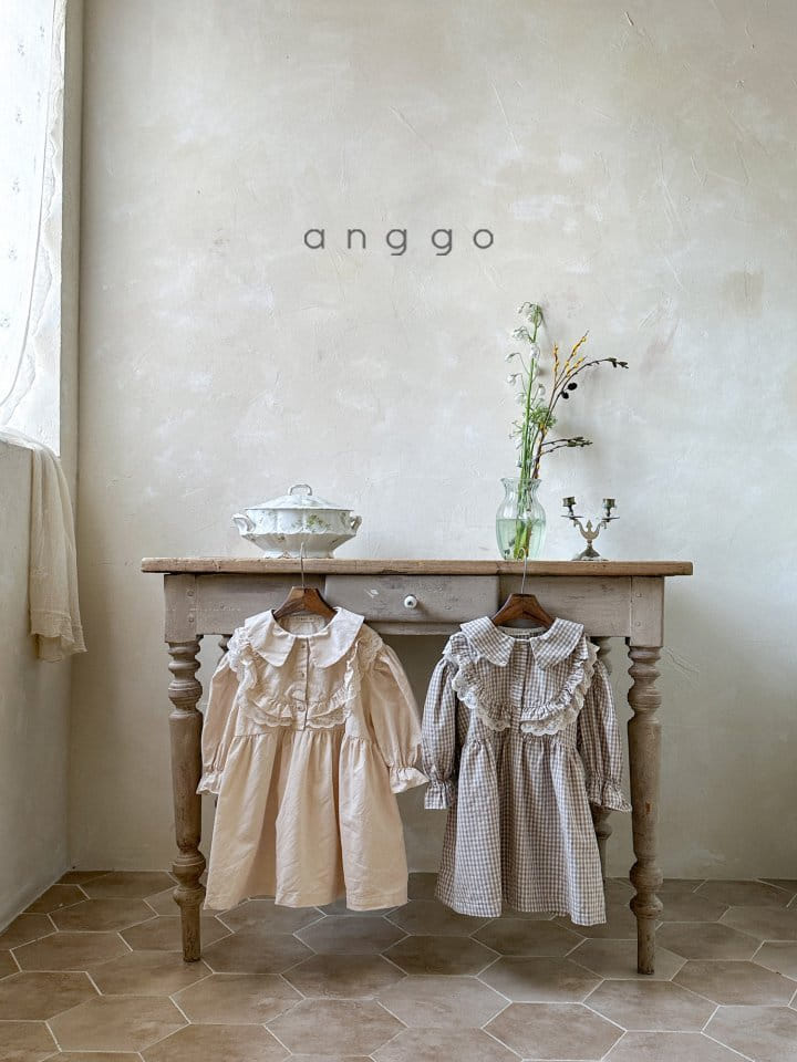 Anggo - Korean Children Fashion - #magicofchildhood - Cookie One-piece Check - 3