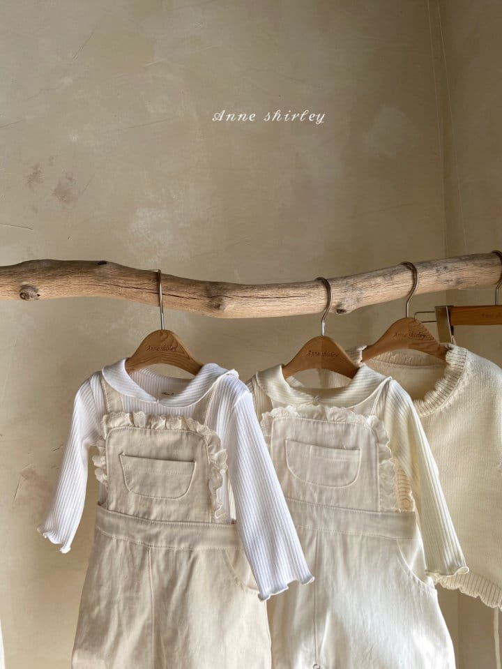 Anne Shirley - Korean Baby Fashion - #babyclothing - Girl Rib Collar Tee - 6