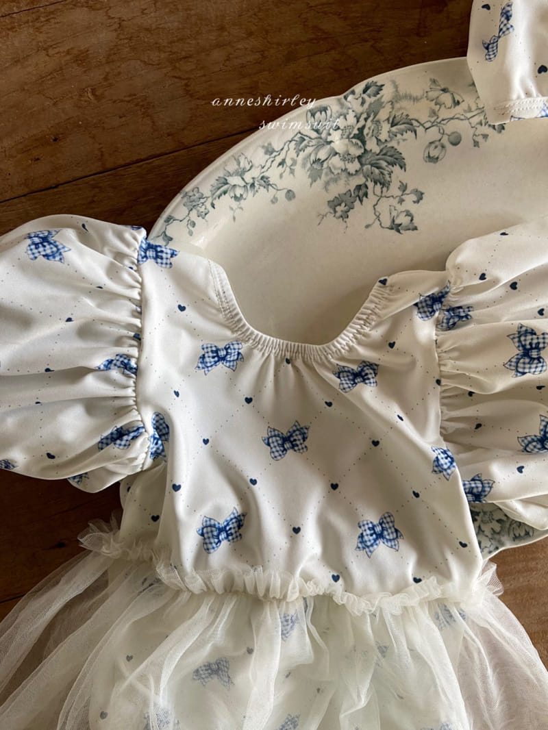 Anne Shirley - Korean Baby Fashion - #babyfever - Tutu Ribbon Swimwear with Hat - 4