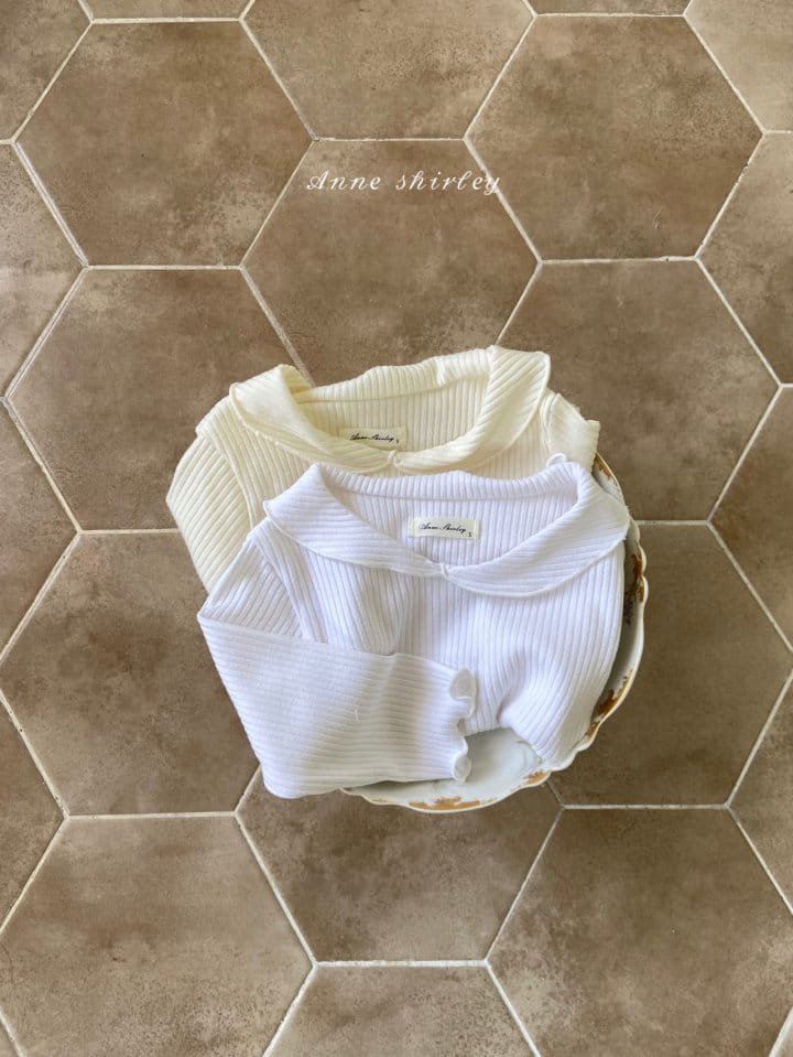 Anne Shirley - Korean Baby Fashion - #onlinebabyboutique - Girl Rib Collar Tee