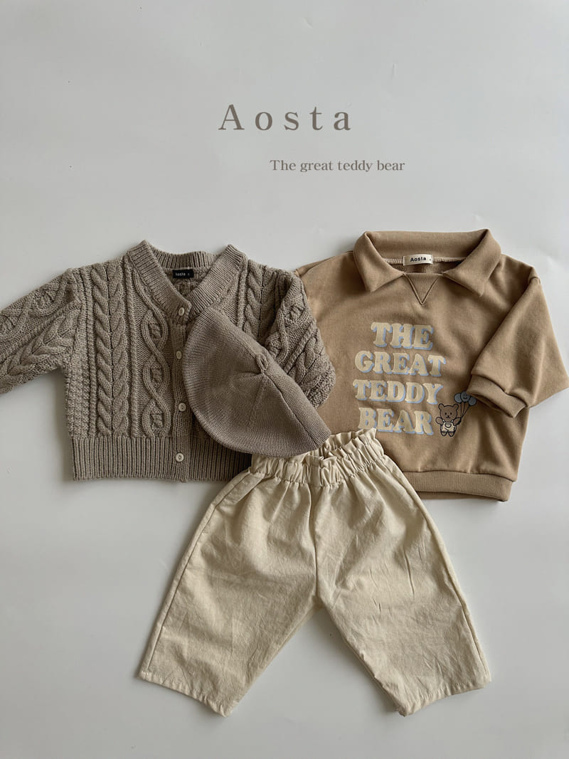Aosta - Korean Children Fashion - #childofig - Collar Bear Sweatshirt - 6