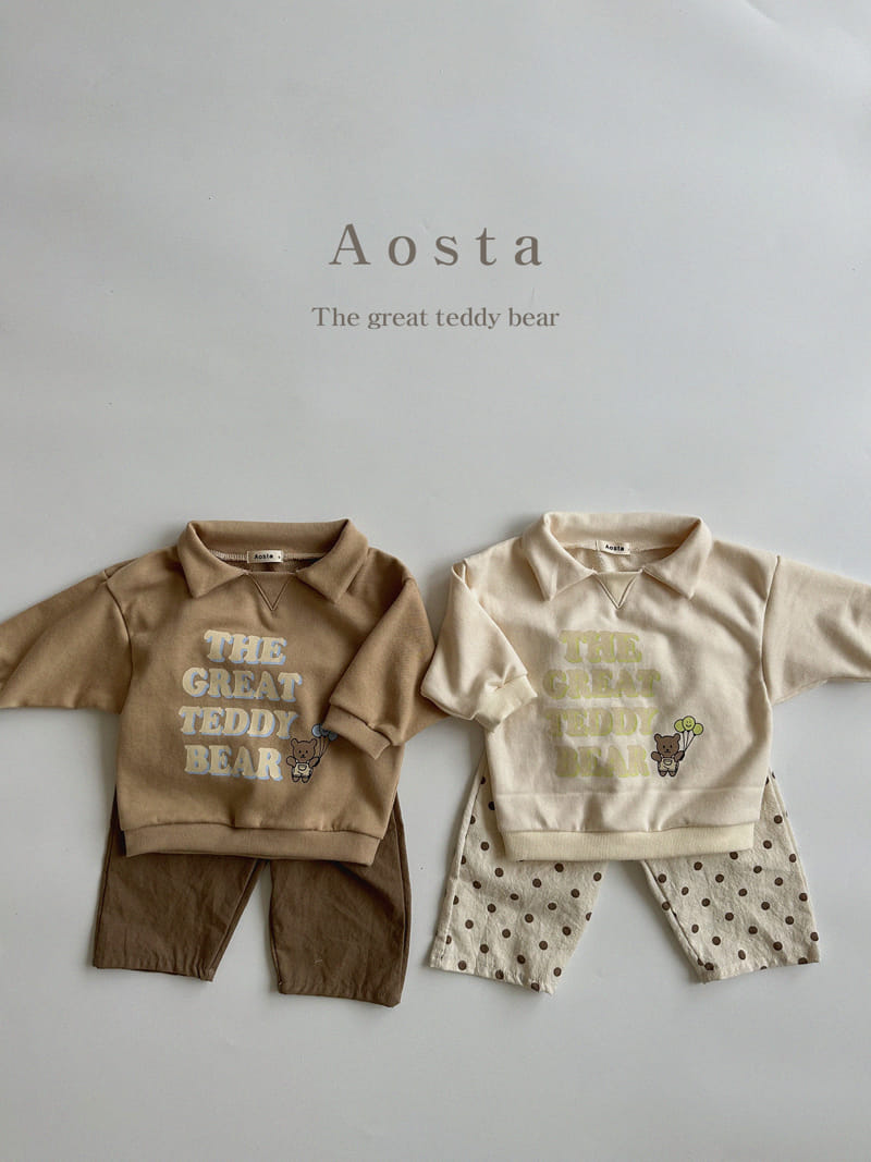 Aosta - Korean Children Fashion - #childrensboutique - Collar Bear Sweatshirt - 7