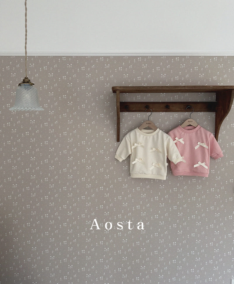 Aosta - Korean Children Fashion - #designkidswear - Ribbon Sweatshiurt