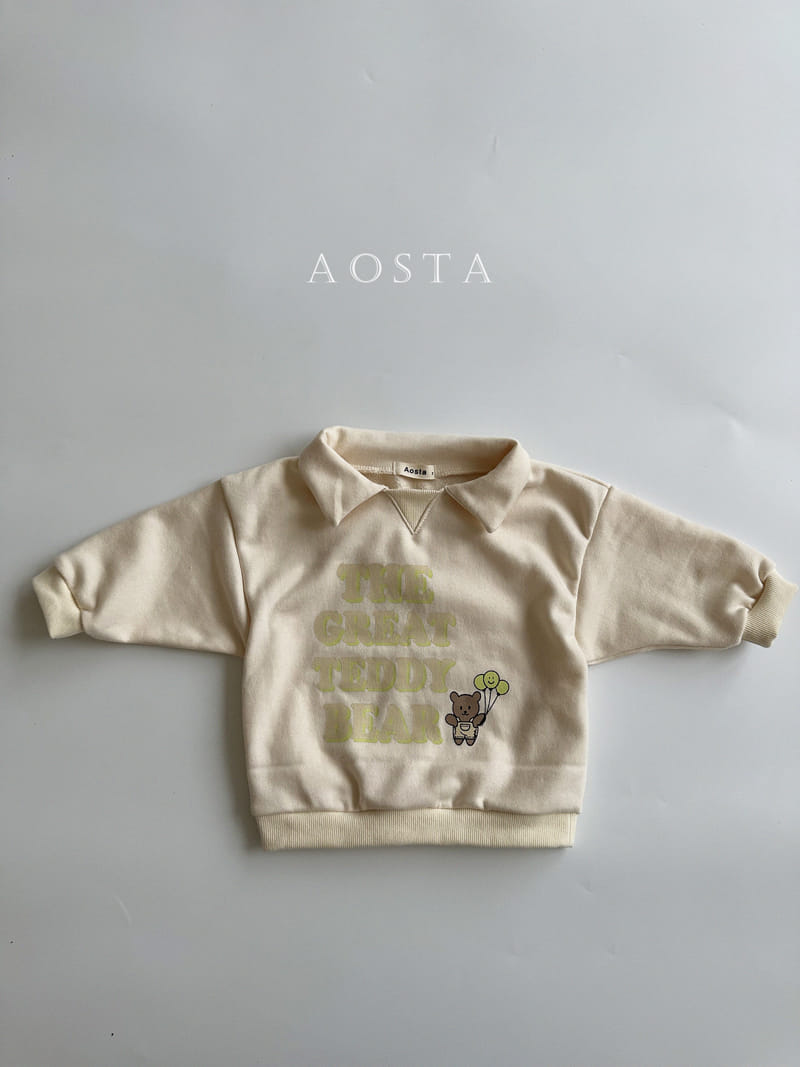 Aosta - Korean Children Fashion - #designkidswear - Collar Bear Sweatshirt - 8