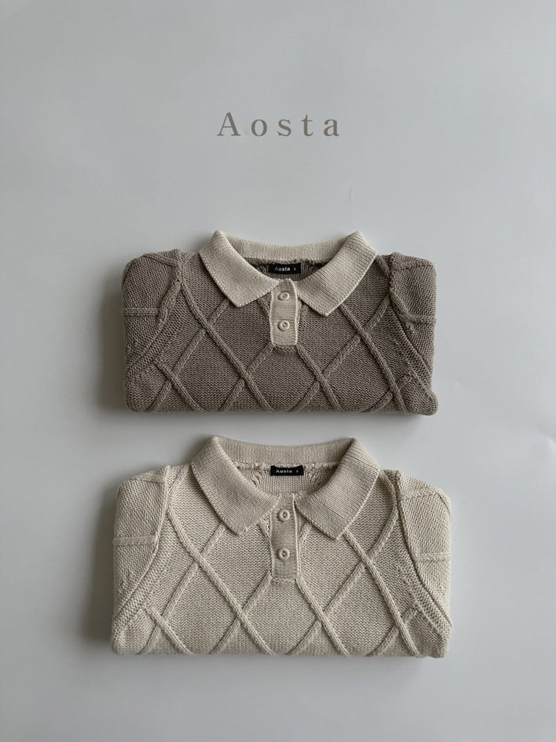 Aosta - Korean Children Fashion - #designkidswear - Dandy Knit Collar Tee