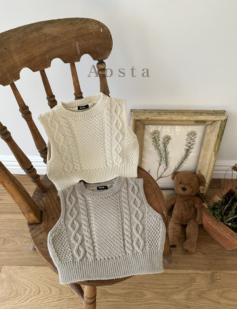 Aosta - Korean Children Fashion - #discoveringself - Knit Vest