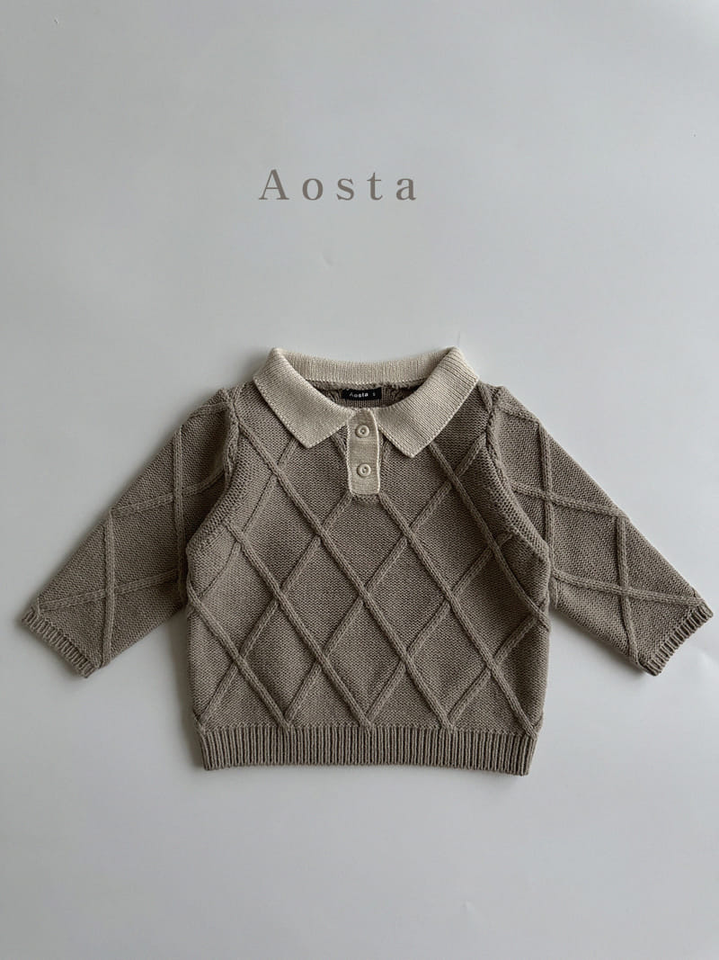 Aosta - Korean Children Fashion - #fashionkids - Dandy Knit Collar Tee - 3