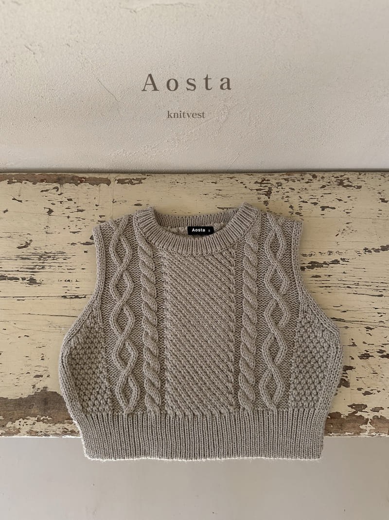 Aosta - Korean Children Fashion - #fashionkids - Knit Vest - 2