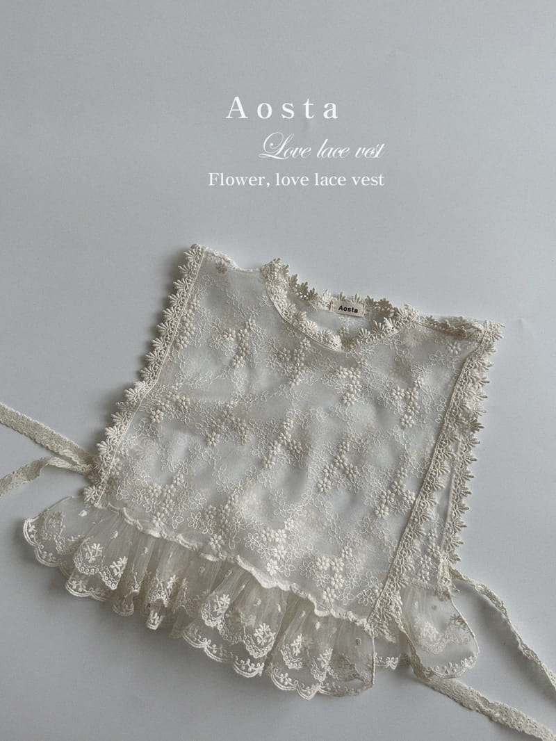 Aosta - Korean Children Fashion - #kidsshorts - Lace Vest - 2