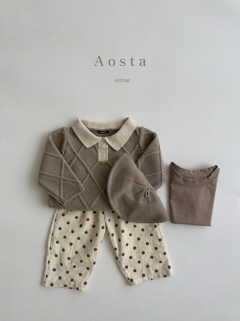 Aosta - Korean Children Fashion - #fashionkids - Dandy Knit Collar Tee - 4