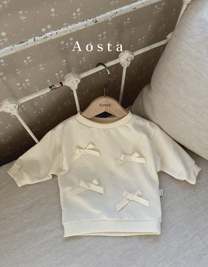 Aosta - Korean Children Fashion - #littlefashionista - Ribbon Sweatshiurt - 8