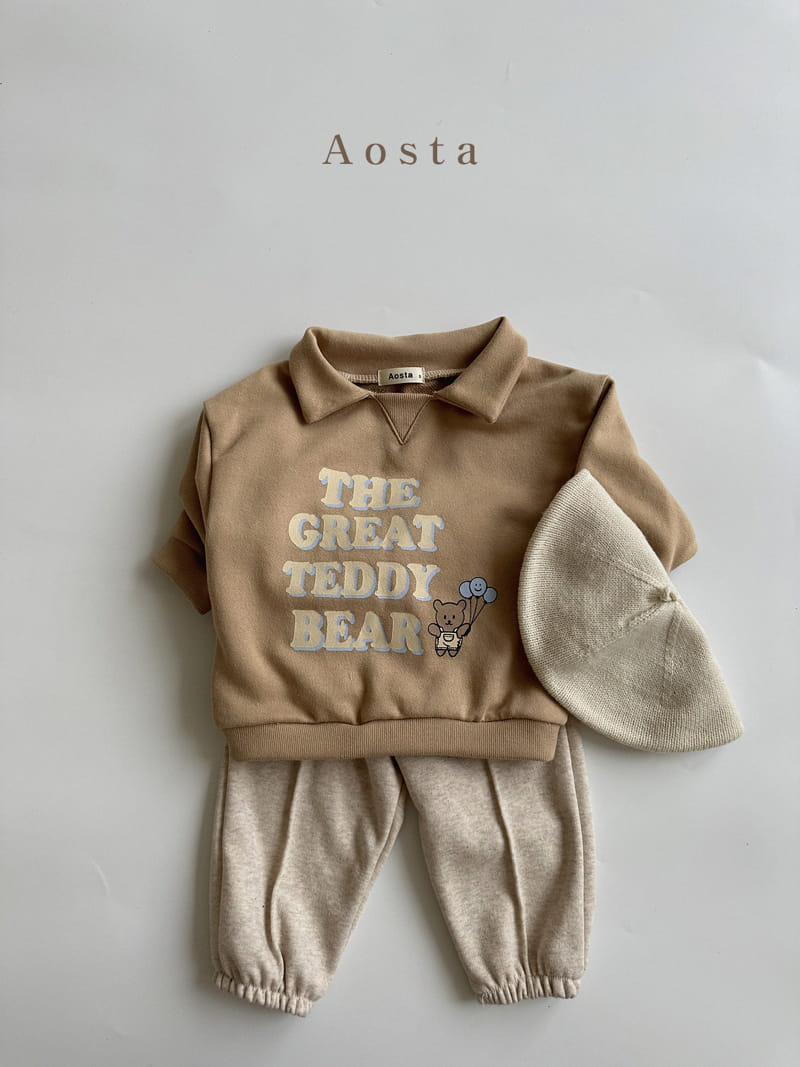 Aosta - Korean Children Fashion - #minifashionista - Collar Bear Sweatshirt - 4