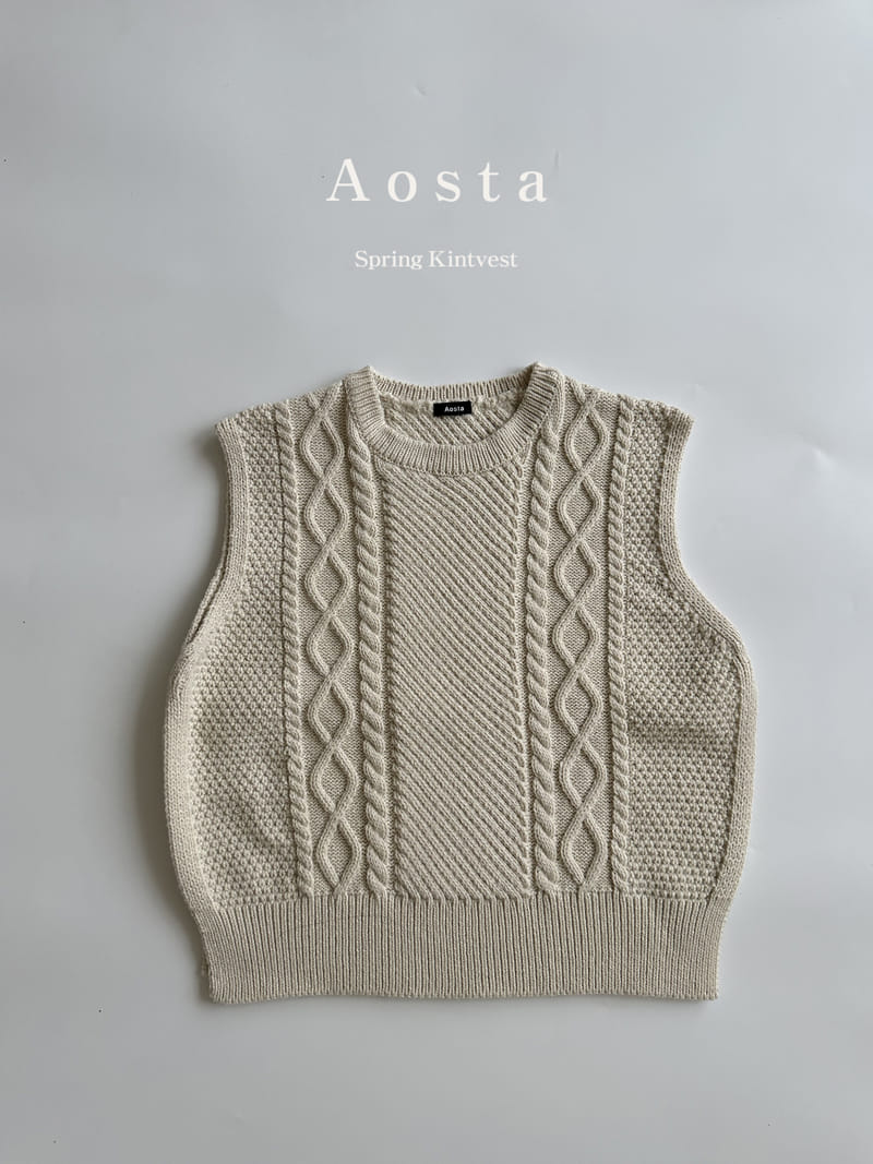 Aosta - Korean Women Fashion - #momslook - Mom Knit Vest - 2