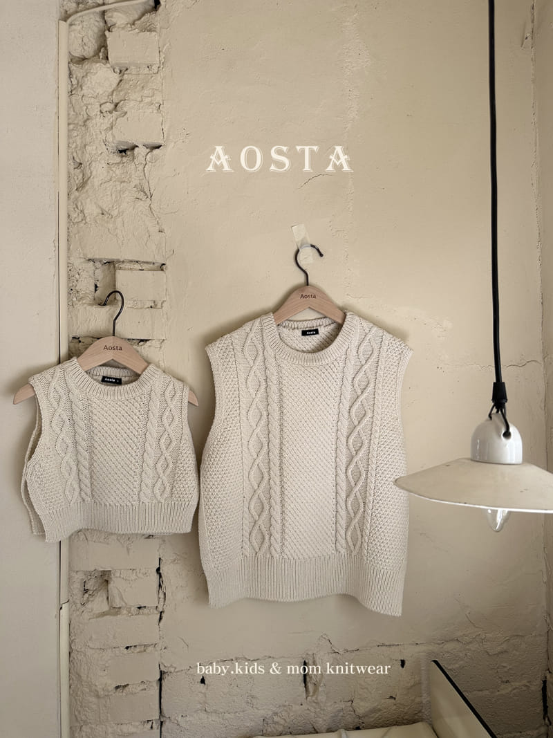 Aosta - Korean Women Fashion - #momslook - Mom Knit Vest - 3