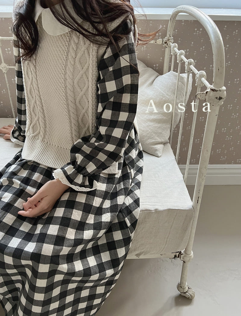 Aosta - Korean Women Fashion - #vintagekidsstyle - Mom Knit Vest - 6
