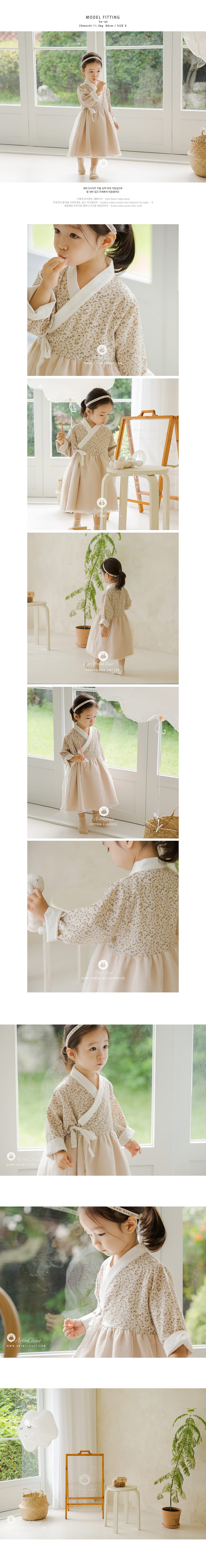 Arim Closet - Korean Baby Fashion - #babyoninstagram - Cute Korean Trandition Flower One-piece - 5