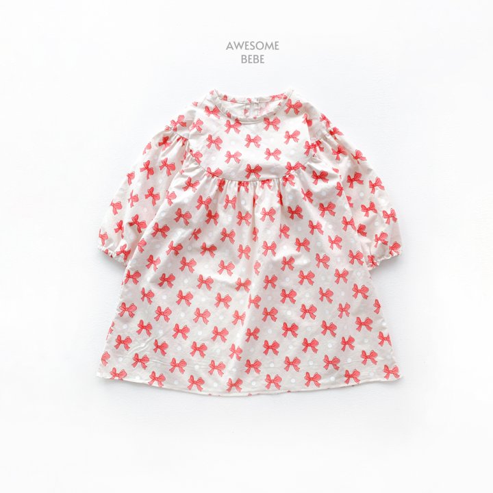 Awesome Bebe - Korean Children Fashion - #childrensboutique - Ribbon One-piece - 3