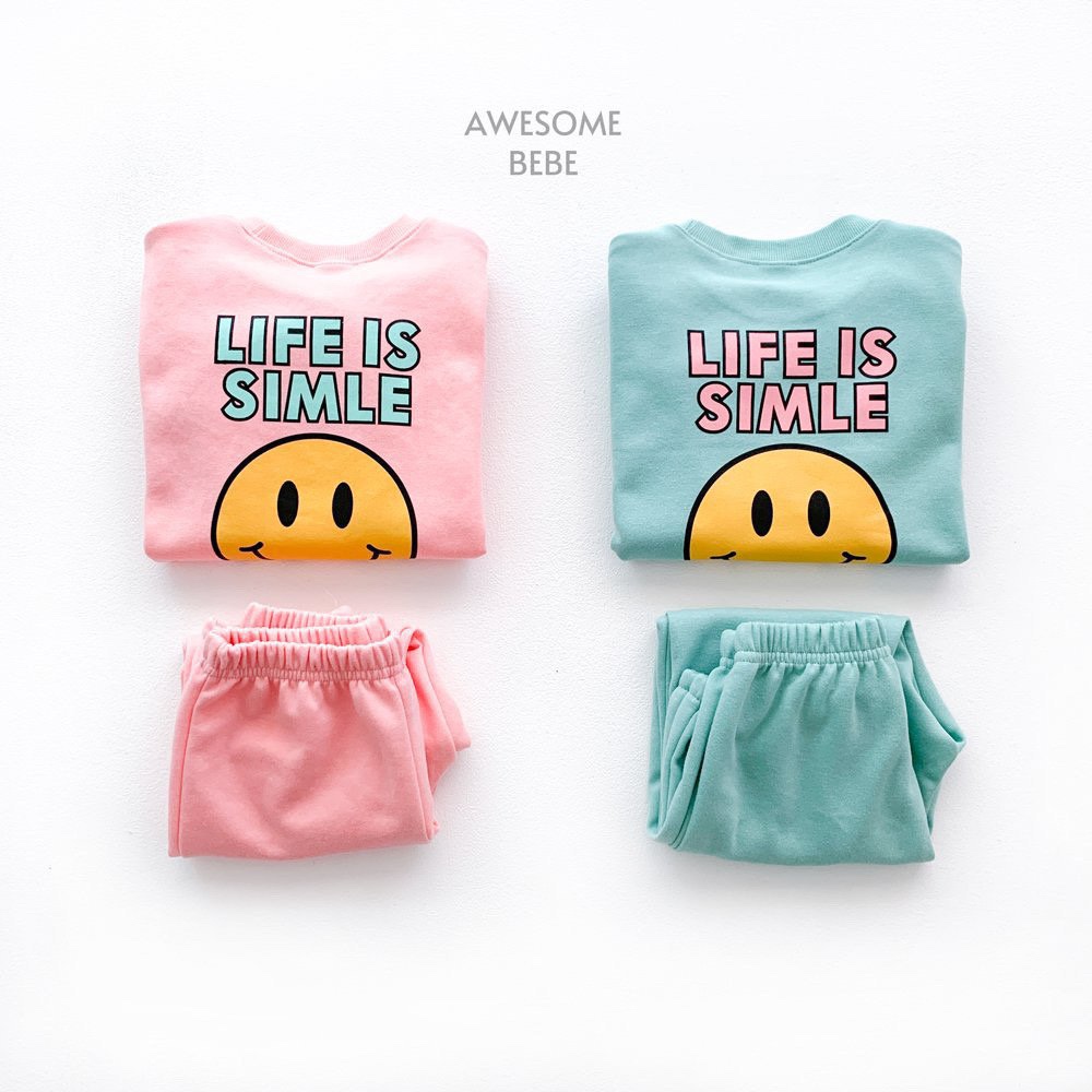 Awesome Bebe - Korean Children Fashion - #kidsstore - Smile Top Bottom Set