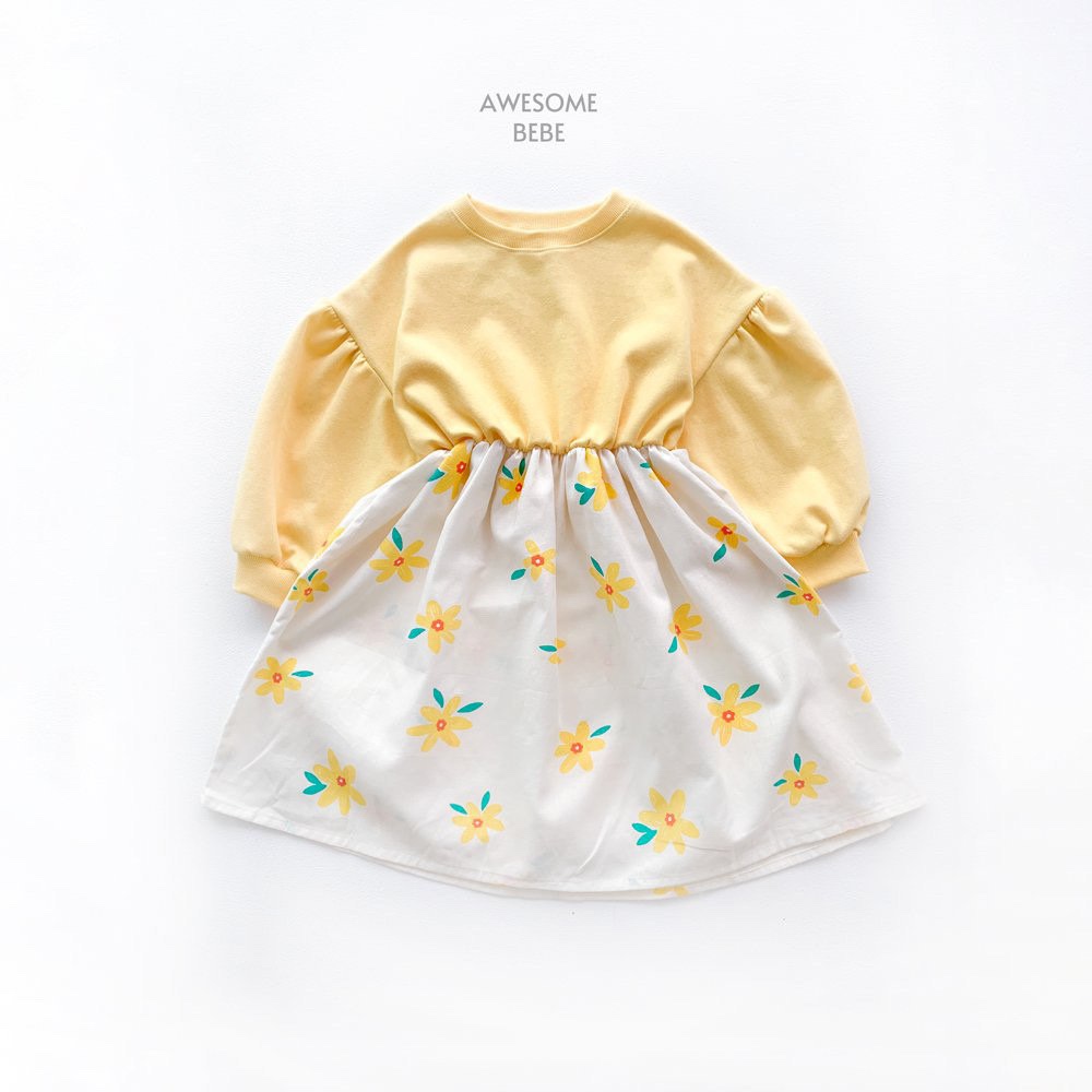 Awesome Bebe - Korean Children Fashion - #minifashionista - Spring Flower One-piece