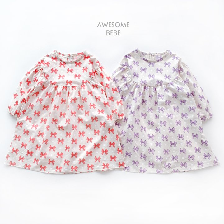 Awesome Bebe - Korean Children Fashion - #stylishchildhood - Ribbon One-piece