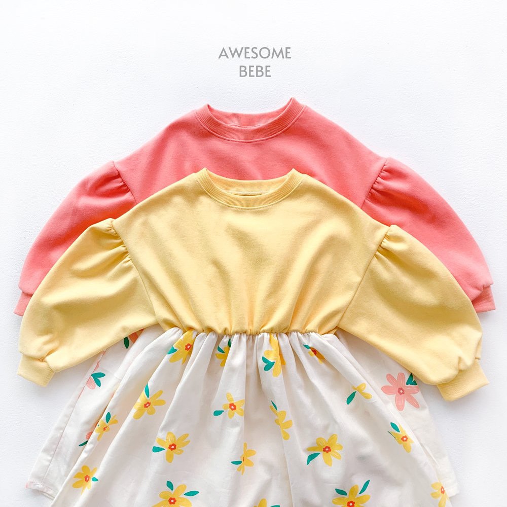Awesome Bebe - Korean Children Fashion - #todddlerfashion - Spring Flower One-piece - 3