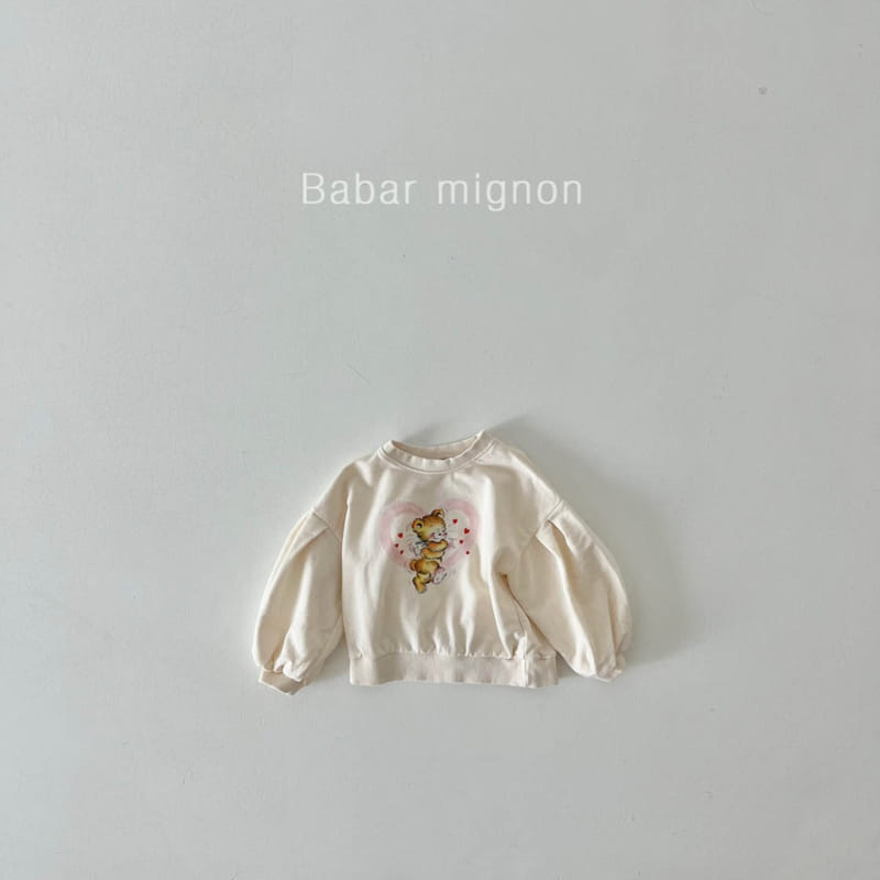 Babar Mignon - Korean Children Fashion - #kidzfashiontrend - Heart Bear Sweatshirt - 4