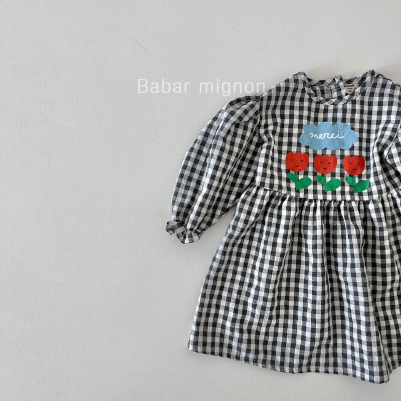 Babar Mignon - Korean Children Fashion - #Kfashion4kids - Tulip Check One-piece - 8