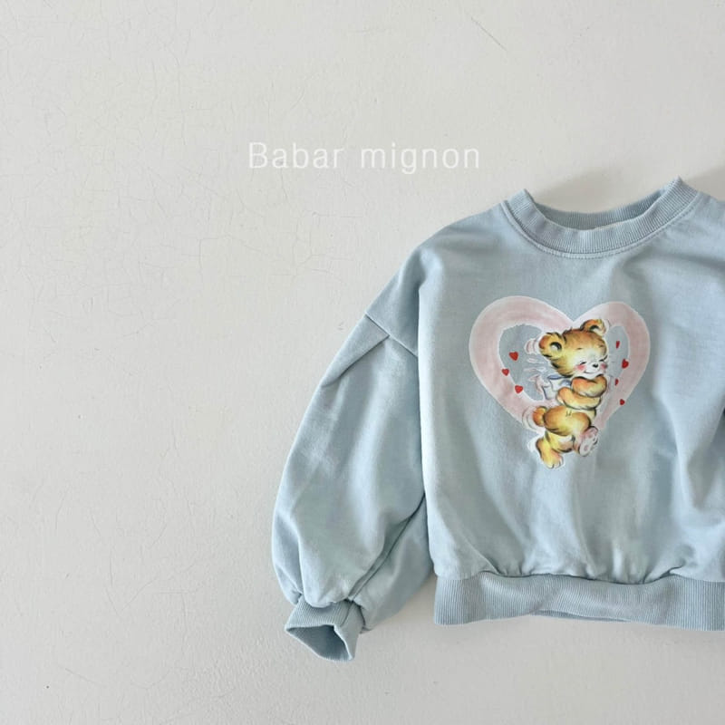Babar Mignon - Korean Children Fashion - #childofig - Heart Bear Sweatshirt - 10