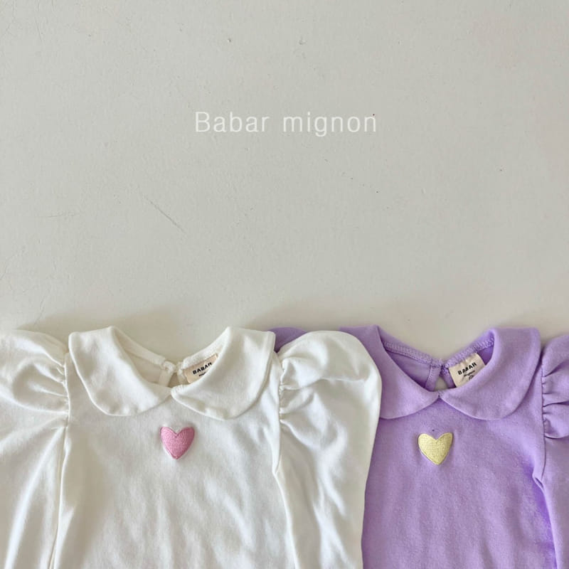 Babar Mignon - Korean Children Fashion - #childofig - Heart Puff Tee - 3