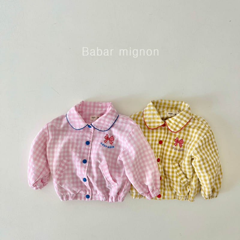 Babar Mignon - Korean Children Fashion - #childofig - Check Ribbon Jumper