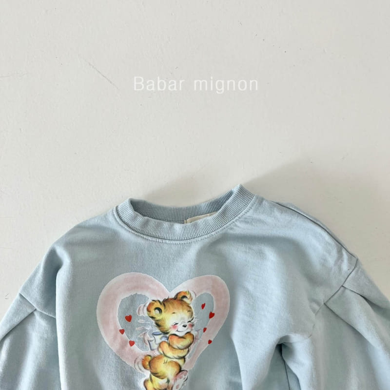 Babar Mignon - Korean Children Fashion - #childrensboutique - Heart Bear Sweatshirt - 11