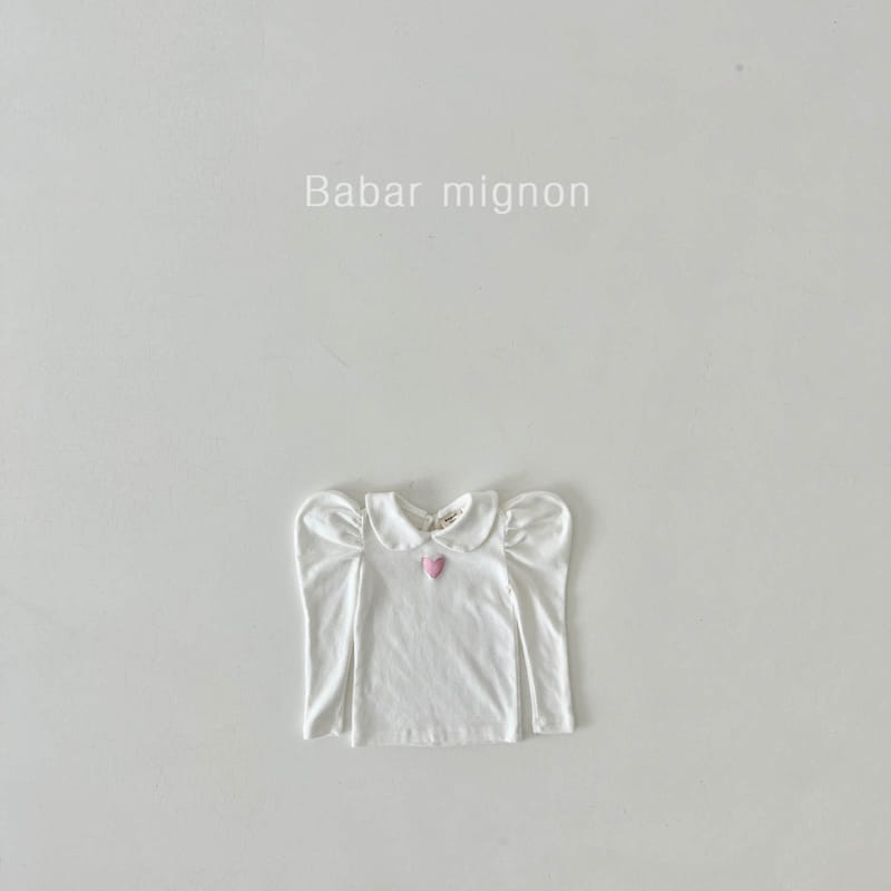 Babar Mignon - Korean Children Fashion - #childrensboutique - Heart Puff Tee - 5