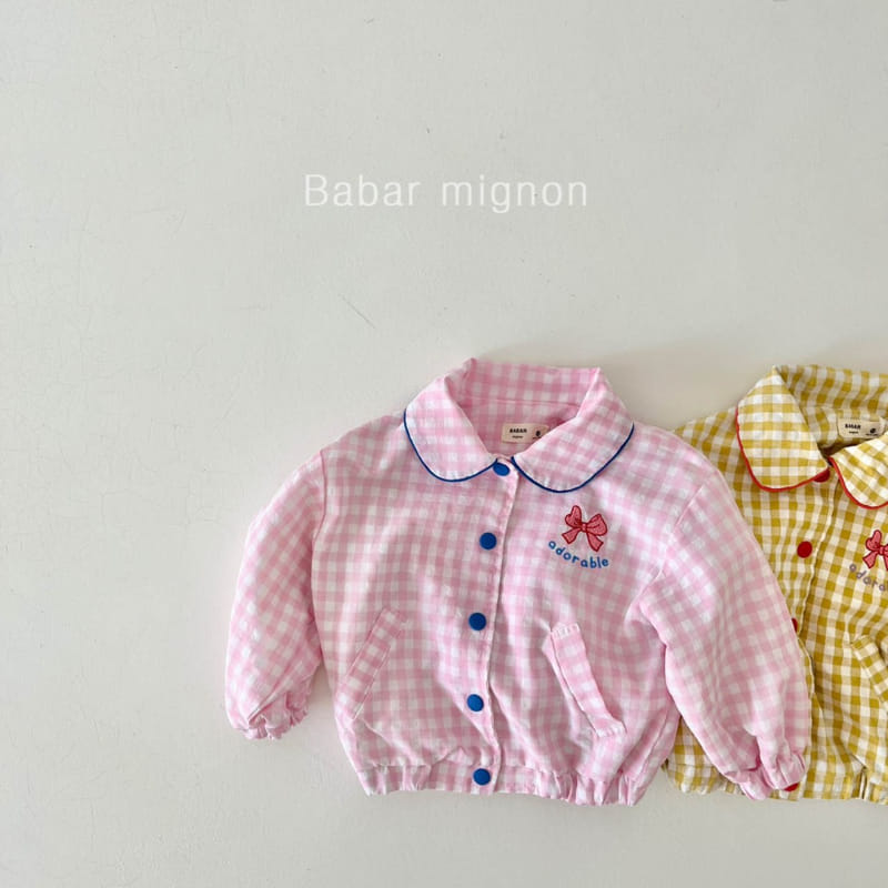 Babar Mignon - Korean Children Fashion - #childrensboutique - Check Ribbon Jumper - 2