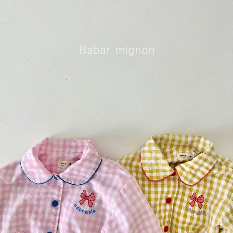 Babar Mignon - Korean Children Fashion - #designkidswear - Check Ribbon Jumper - 3