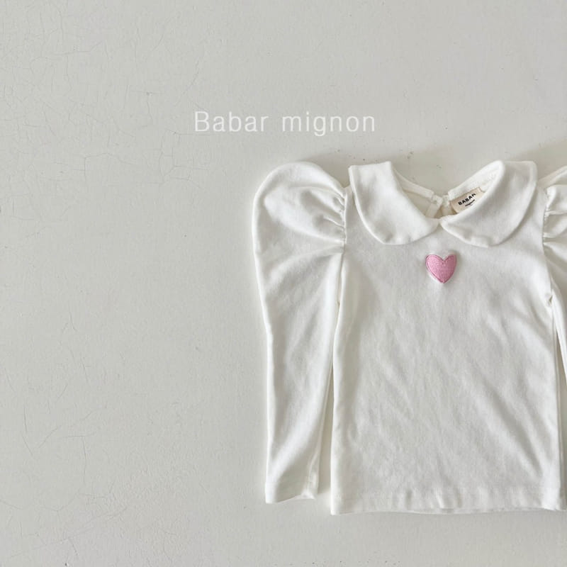 Babar Mignon - Korean Children Fashion - #discoveringself - Heart Puff Tee - 7