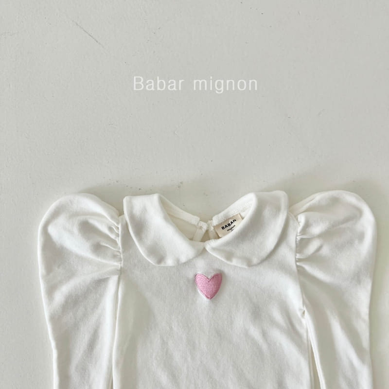 Babar Mignon - Korean Children Fashion - #fashionkids - Heart Puff Tee - 8