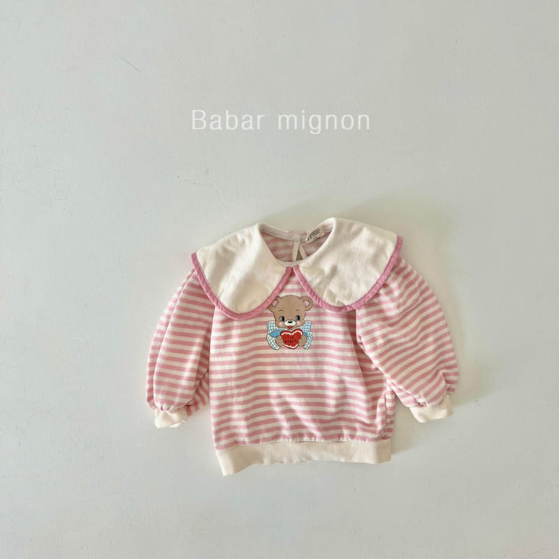 Babar Mignon - Korean Children Fashion - #kidsshorts - Bear Collar Sweatshirt - 7