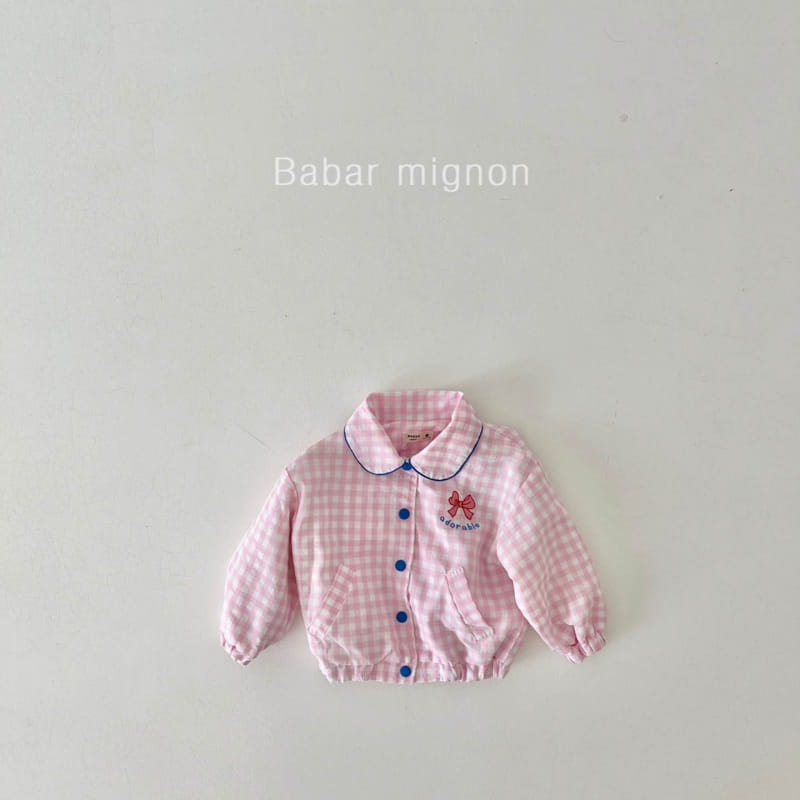 Babar Mignon - Korean Children Fashion - #kidsshorts - Check Ribbon Jumper - 6