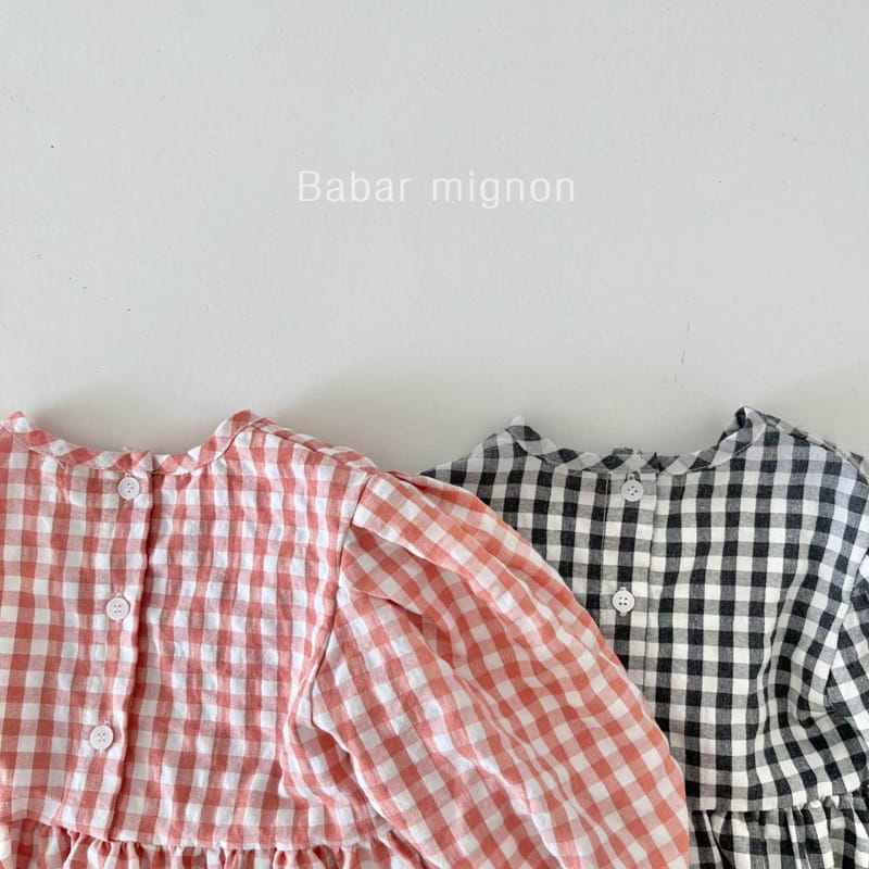 Babar Mignon - Korean Children Fashion - #kidsshorts - Tulip Check One-piece - 5
