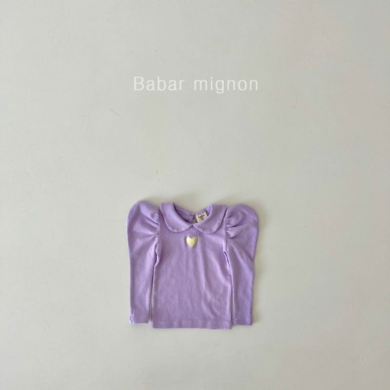 Babar Mignon - Korean Children Fashion - #kidsstore - Heart Puff Tee - 10