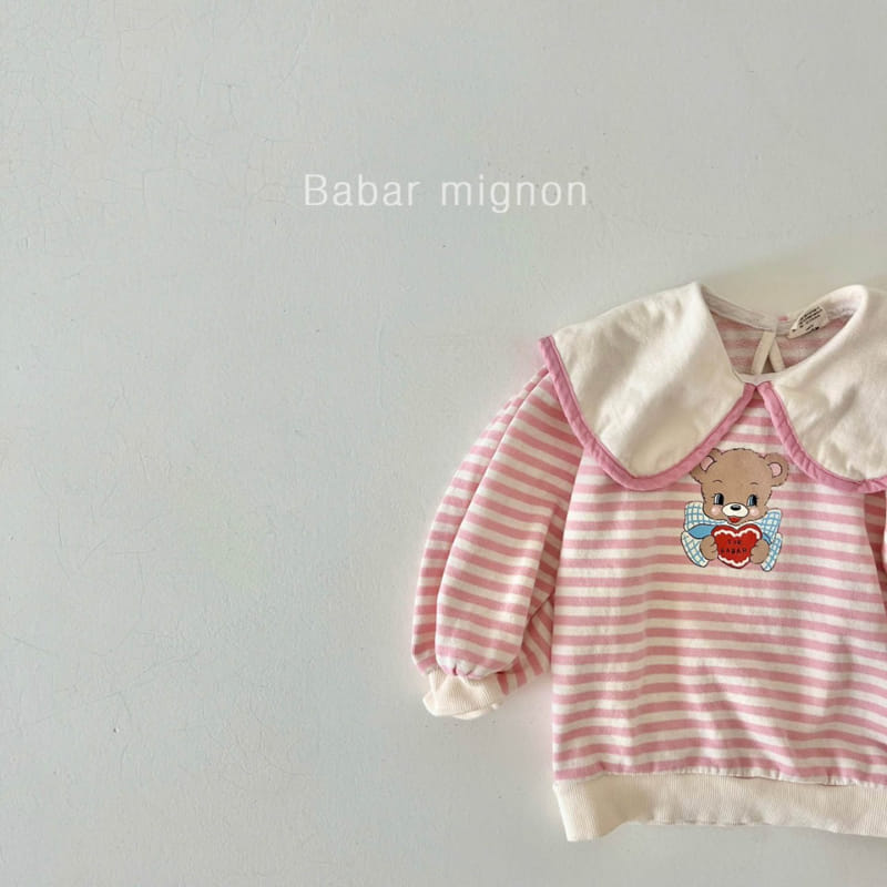 Babar Mignon - Korean Children Fashion - #kidsstore - Bear Collar Sweatshirt - 8