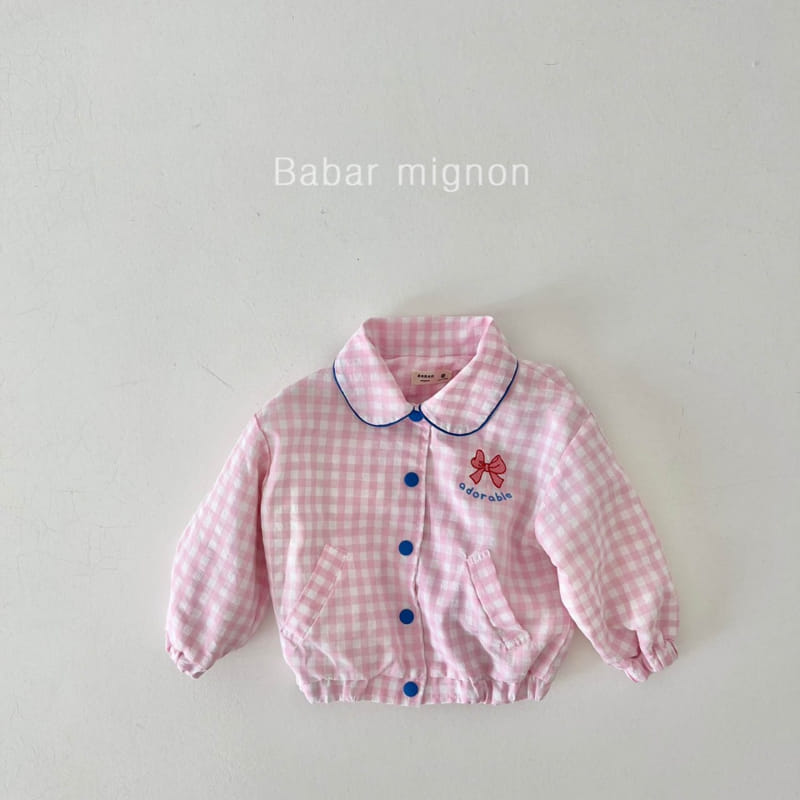 Babar Mignon - Korean Children Fashion - #kidsstore - Check Ribbon Jumper - 7