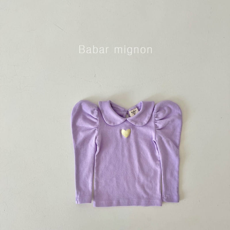 Babar Mignon - Korean Children Fashion - #kidzfashiontrend - Heart Puff Tee - 11