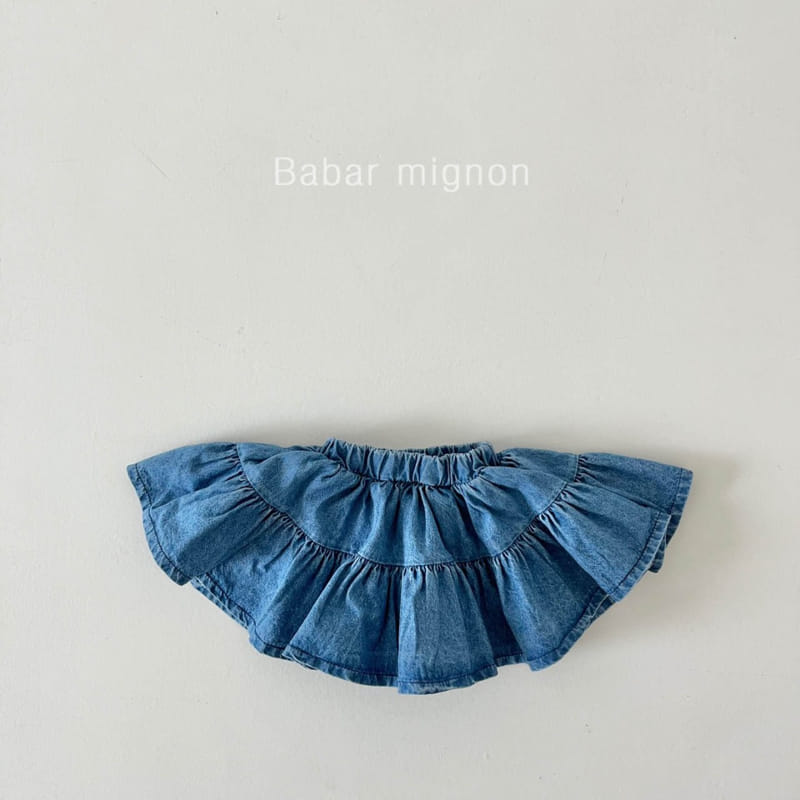 Babar Mignon - Korean Children Fashion - #kidzfashiontrend - Denim Cancan Skirt