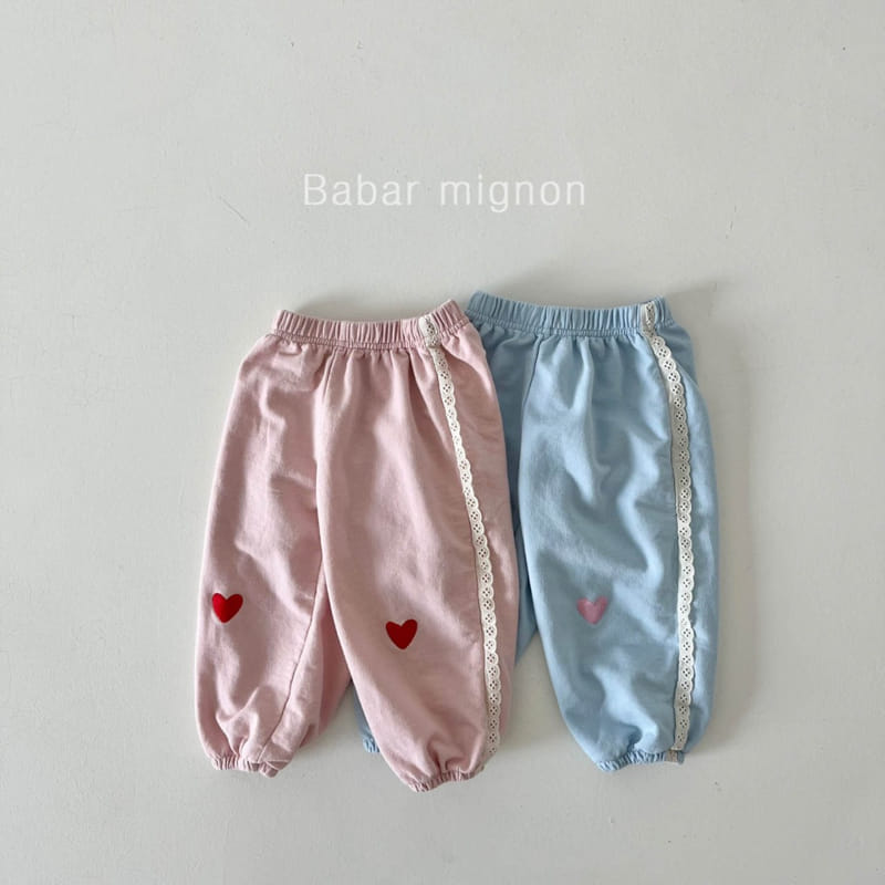 Babar Mignon - Korean Children Fashion - #littlefashionista - Heart Pants