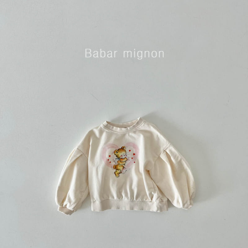 Babar Mignon - Korean Children Fashion - #littlefashionista - Heart Bear Sweatshirt - 5