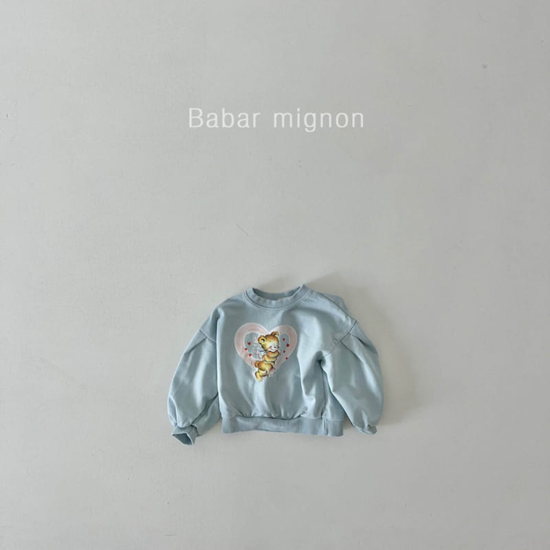 Babar Mignon - Korean Children Fashion - #prettylittlegirls - Heart Bear Sweatshirt - 8