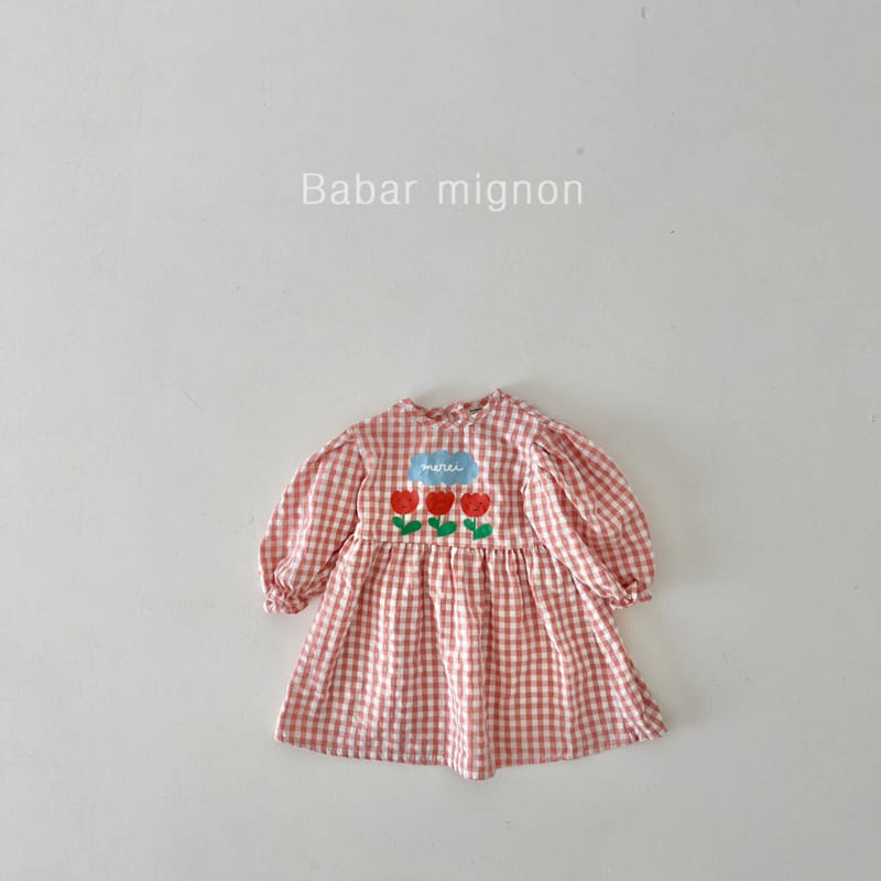 Babar Mignon - Korean Children Fashion - #prettylittlegirls - Tulip Check One-piece - 12