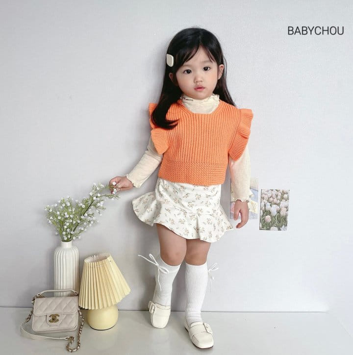 Babychou - Korean Children Fashion - #littlefashionista - Flower Leon Skirt - 6
