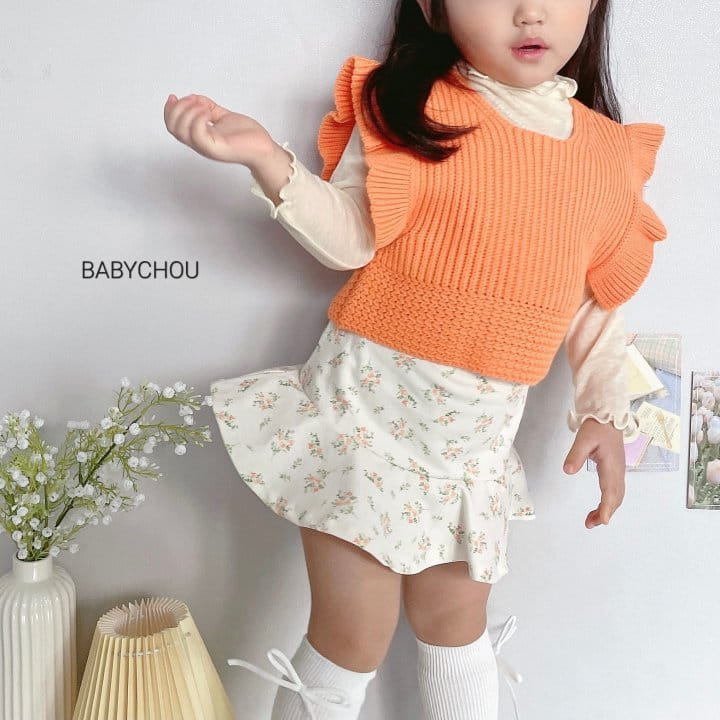 Babychou - Korean Children Fashion - #minifashionista - Flower Leon Skirt - 8